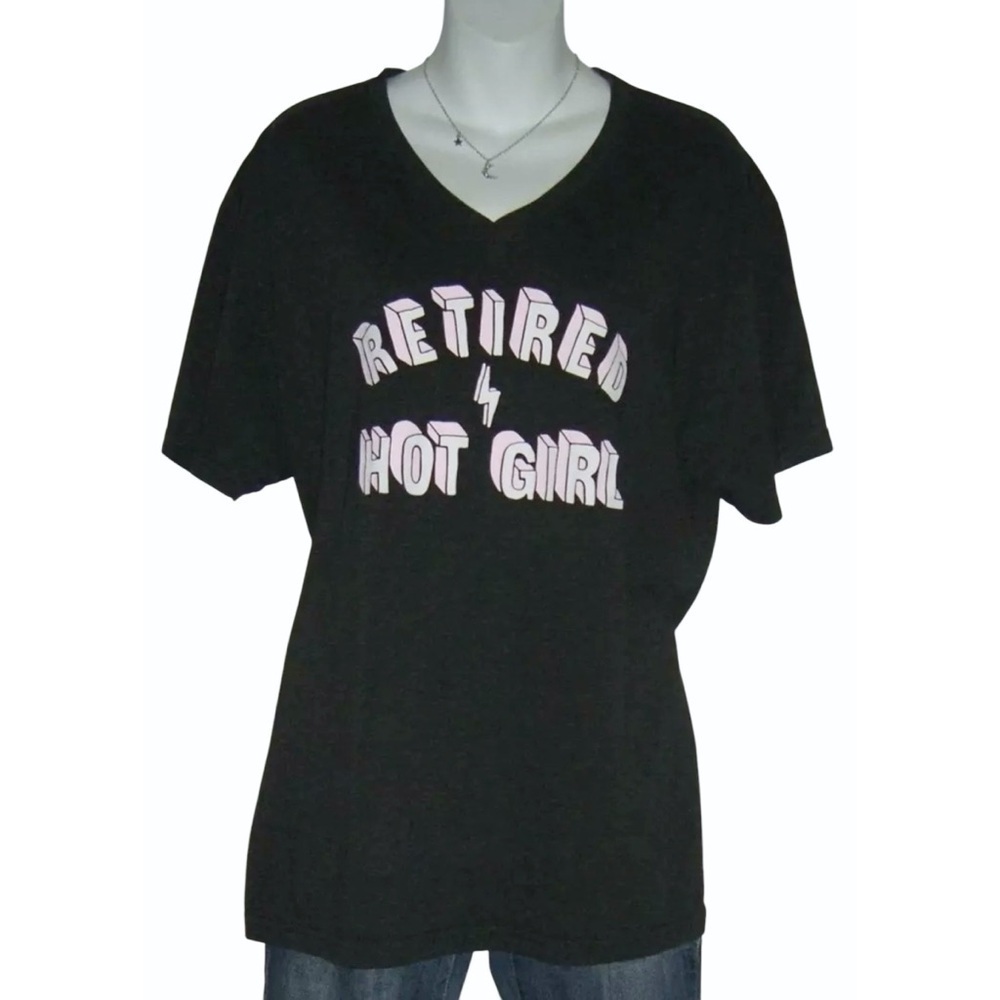 Next Level Tee Shirt Retired Hot Girl Pink Casual Alt Soft Girl Streetwear y2k